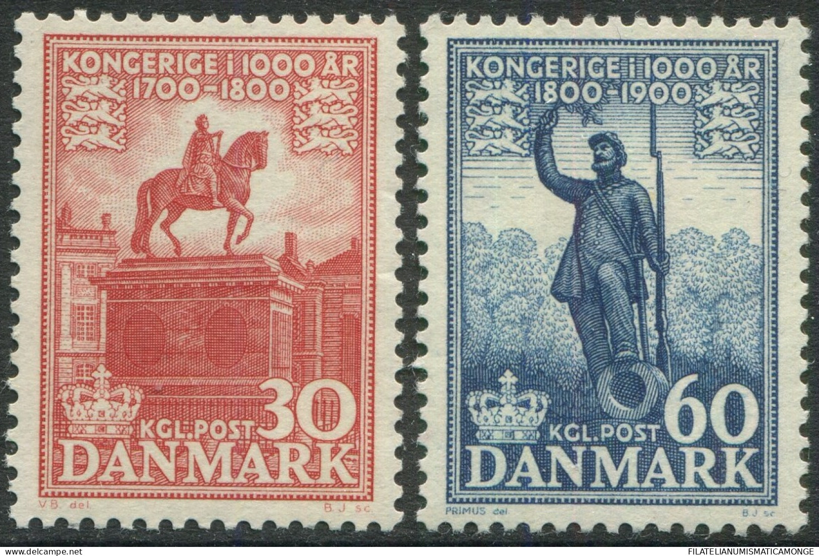 Dinamarca 1955 Correo 360/61 **/MNH Liberacion - 2 Sellos  - Unused Stamps