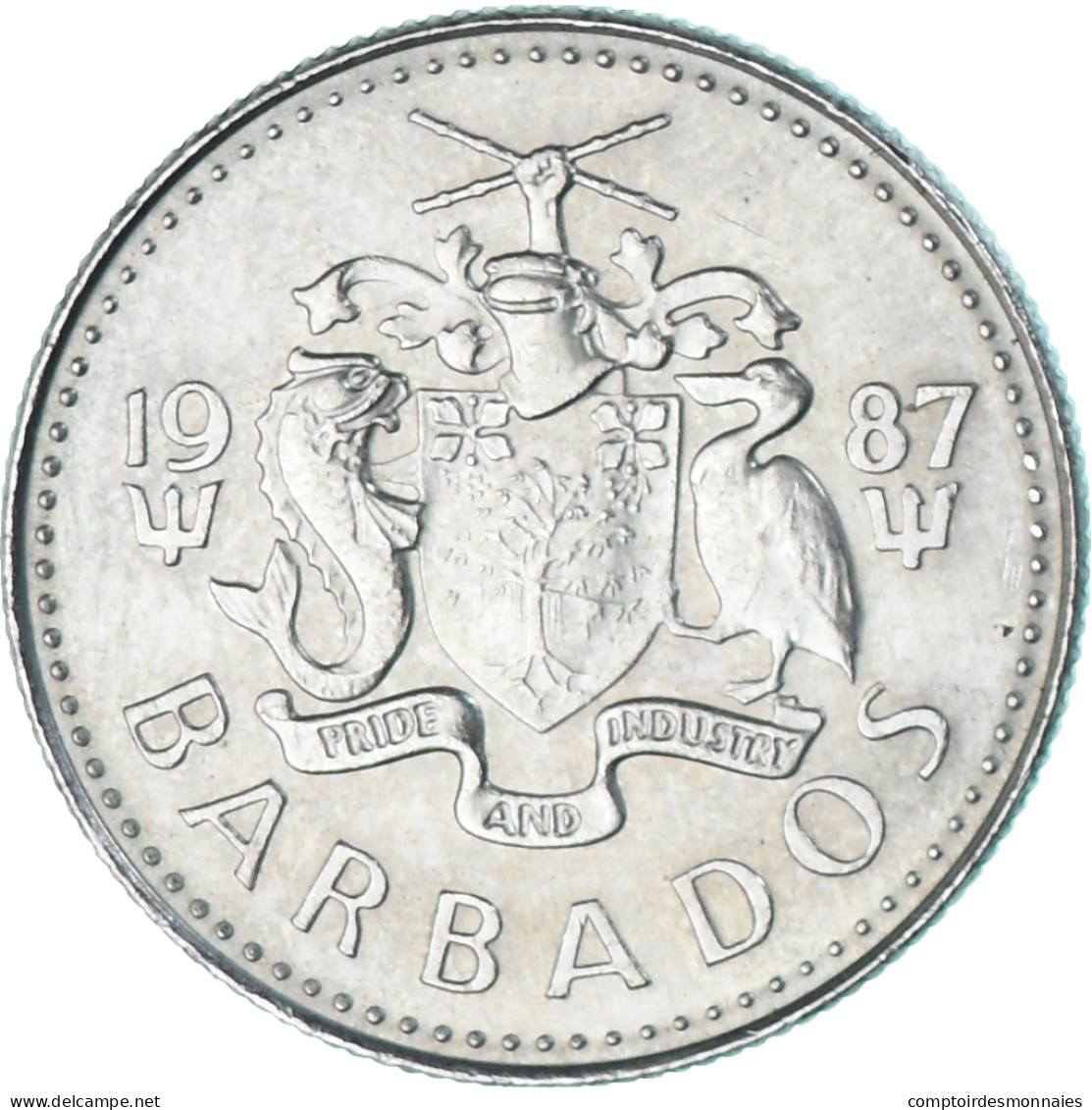 Monnaie, Barbade, 10 Cents, 1987 - Barbados