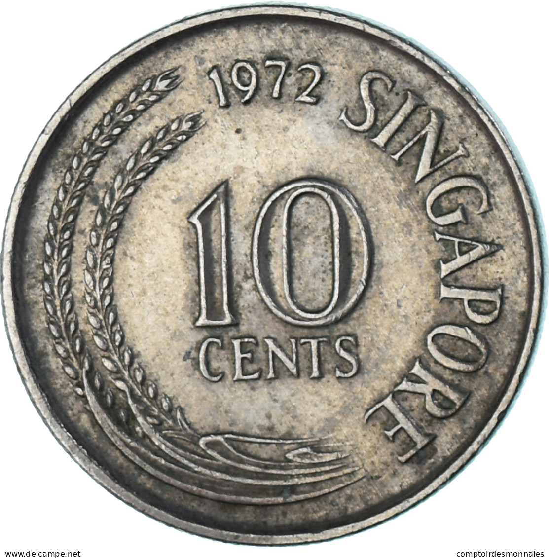 Monnaie, Singapour, 10 Cents, 1972 - Singapour