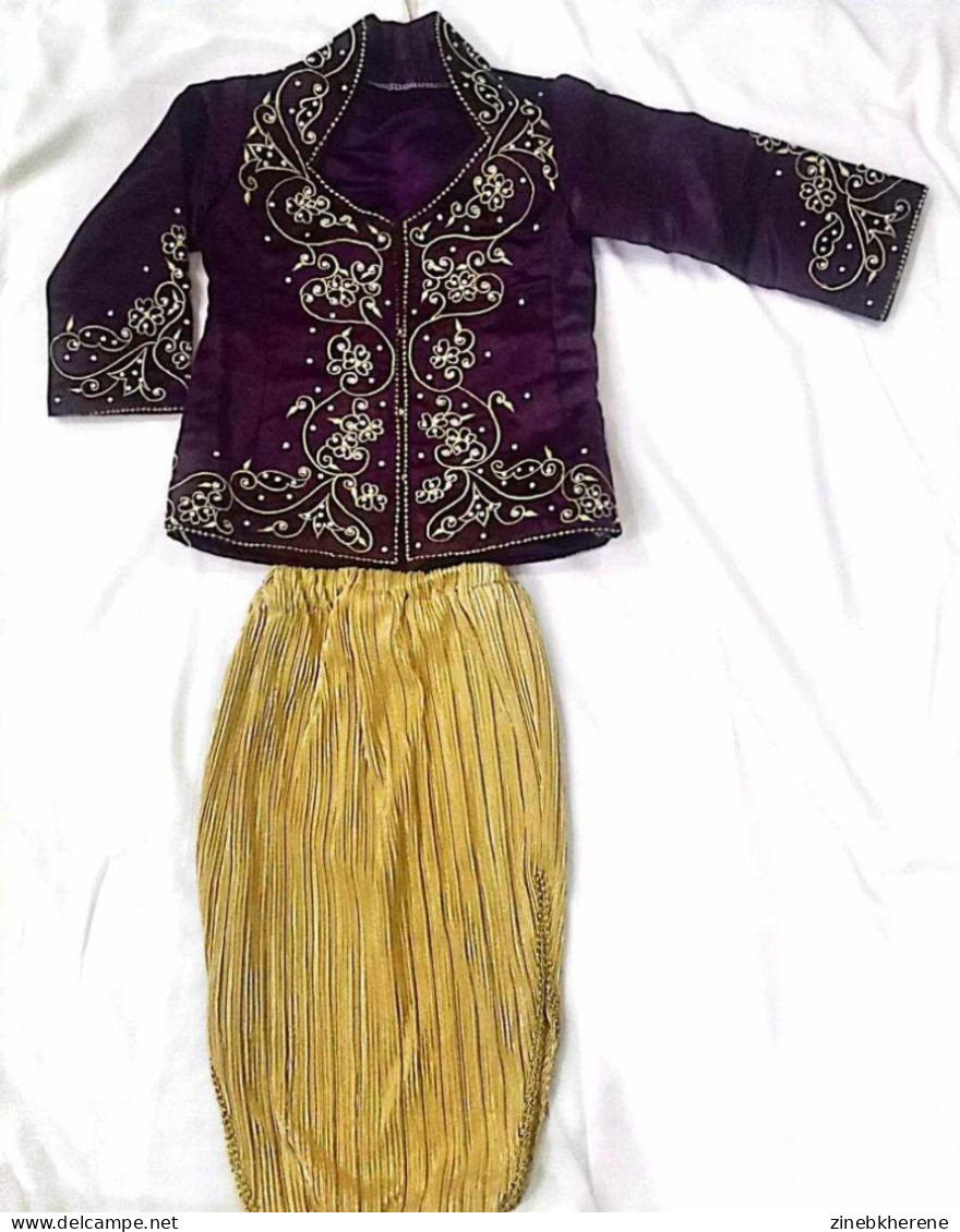 Algerian Traditional Costume (karako) For Girls ##hand Embroidered - Theatre, Fancy Dresses & Costumes