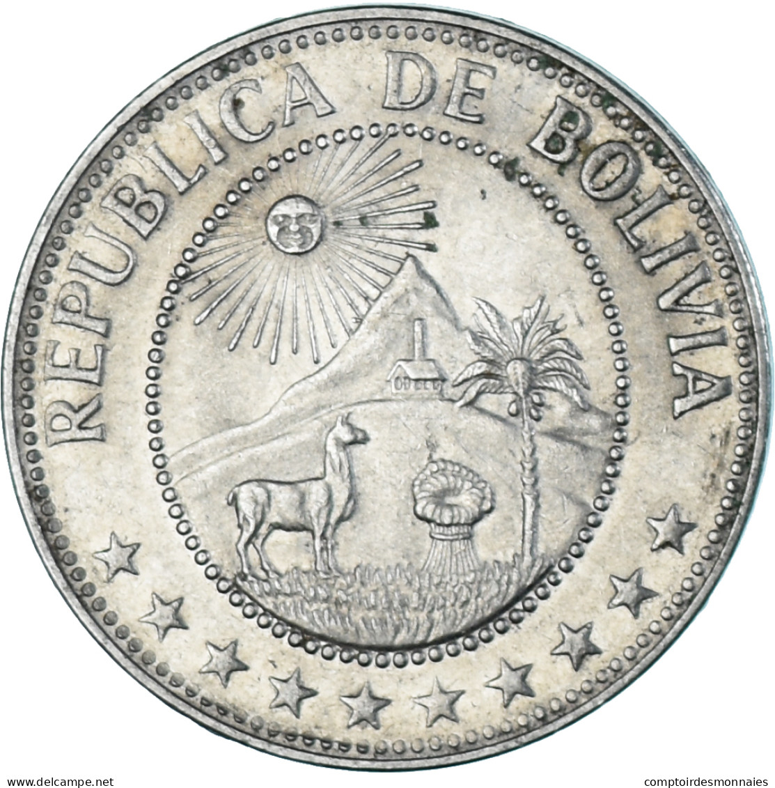 Monnaie, Bolivie, 50 Centavos, 1974 - Bolivia