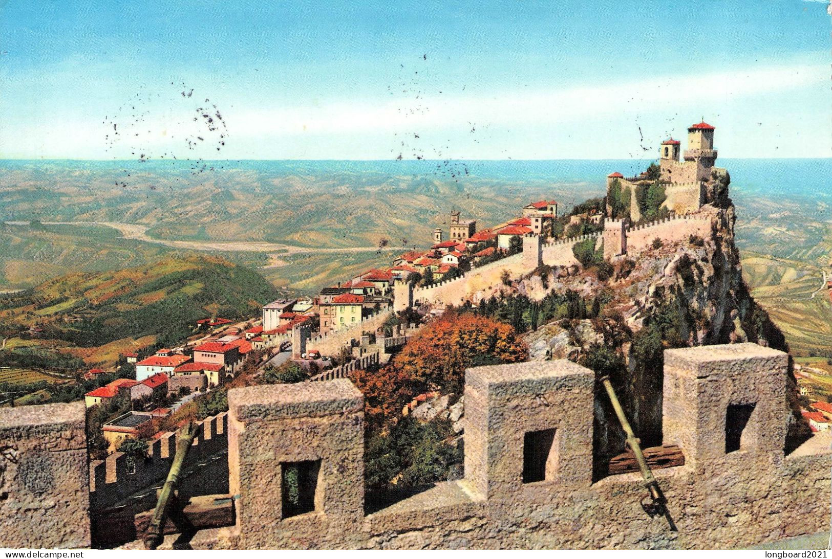 SAN MARINO - OVERSIZED PICTURE POSTCARD 1961 - SUISSE / *1043 - Lettres & Documents