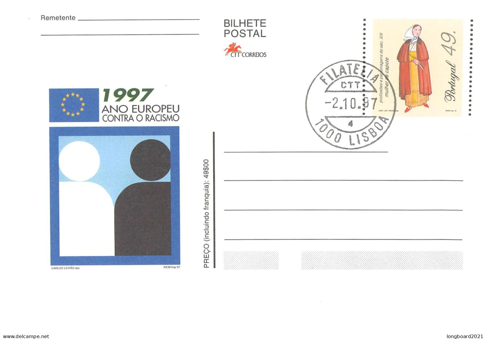 PORTUGAL - POSTCARDS 1997 4 Diff. Mi P244-247 / *1052 - Entiers Postaux