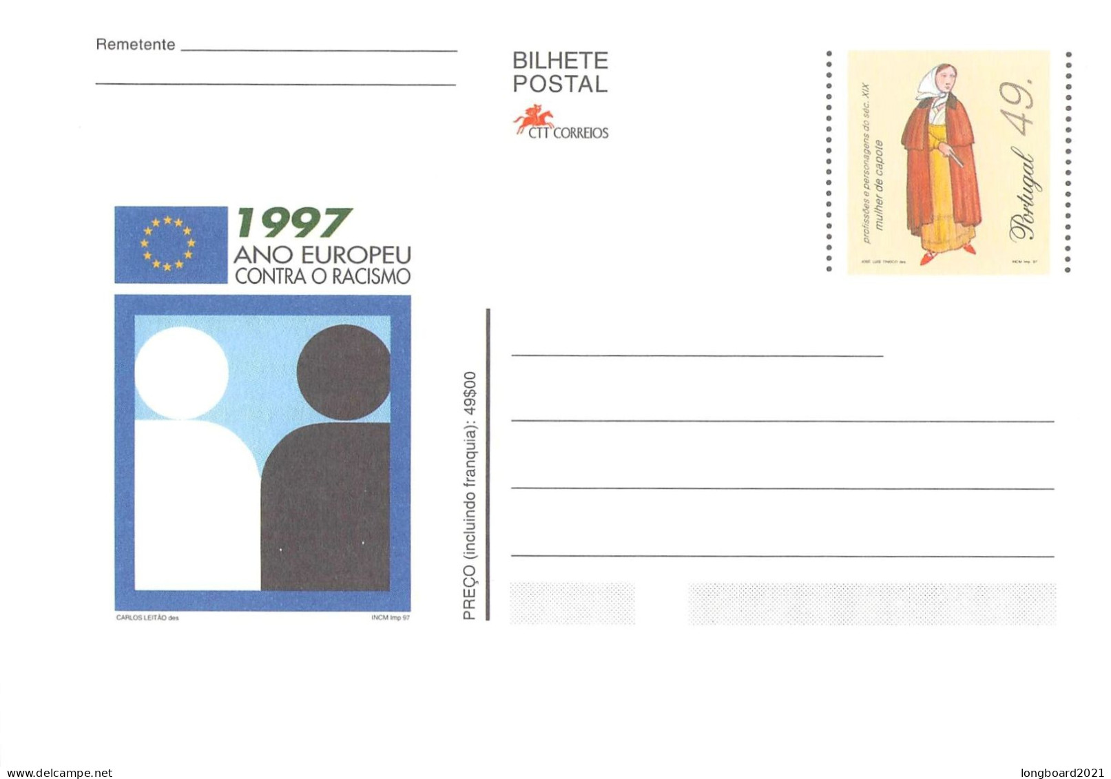 PORTUGAL - POSTCARDS 1997 4 diff. Mi P244-247 / *1052