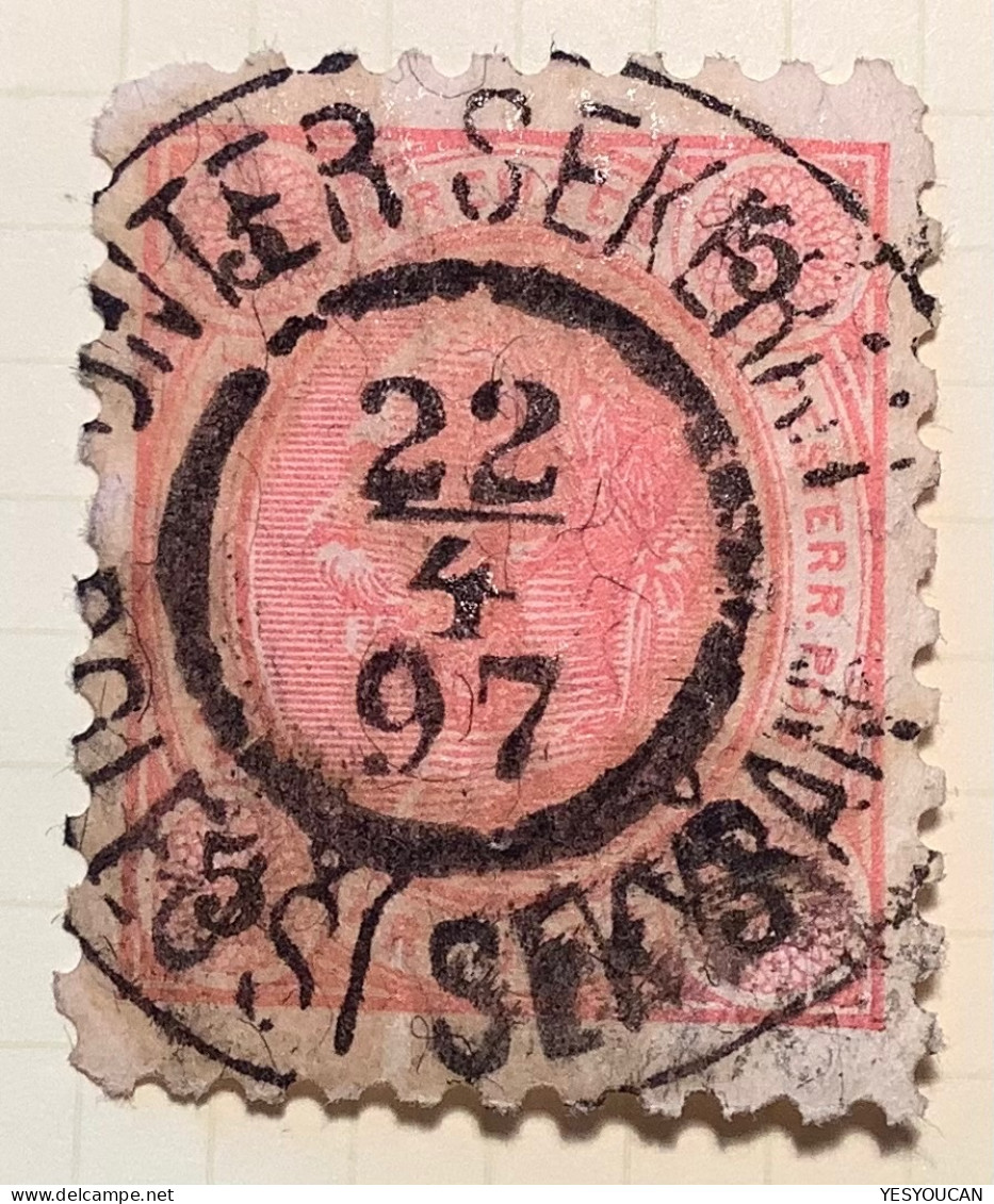 "UNTER SEKERAN / DOLEJSI SEKYRANY 1897“ R ! Tschechien, Böhmen Österreich 5Kr  (Austria  Autriche Czech Republic - Oblitérés