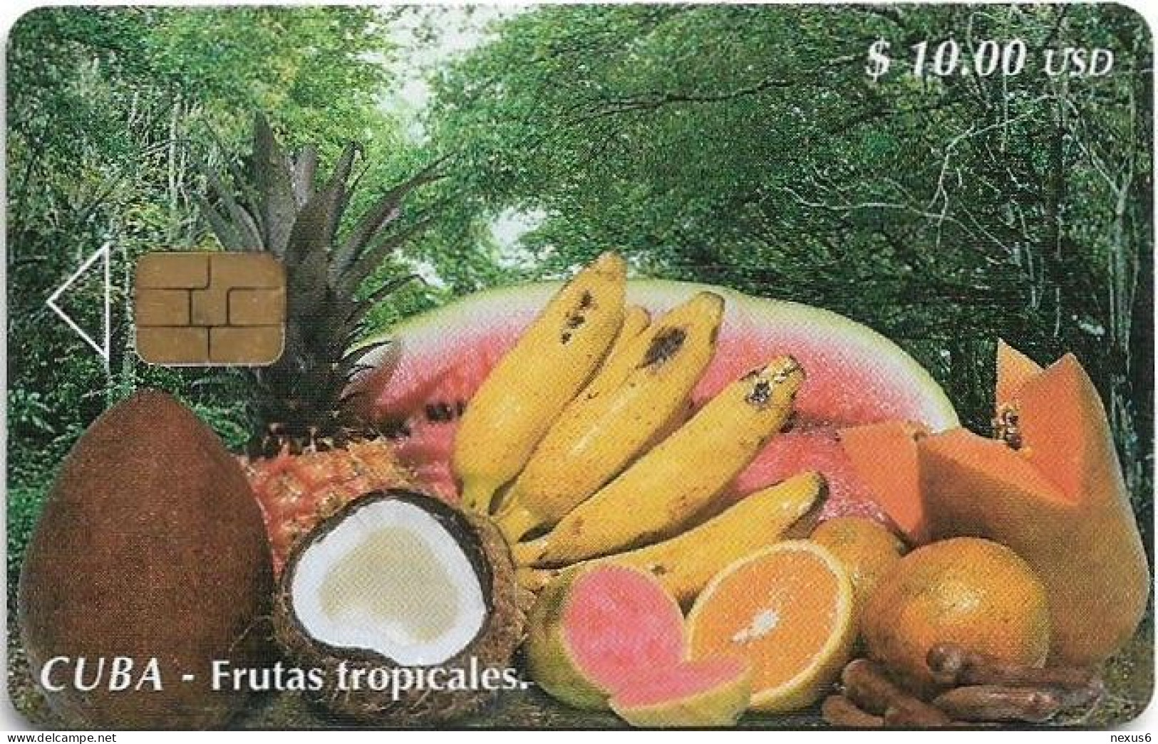 Cuba - Etecsa (Chip) - Frutas Tropicales, Chip CHT10, 10.2000, 10$, 30.000ex, Used - Cuba