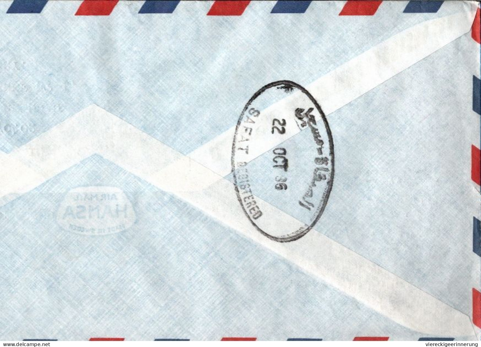 ! Einschreiben 1986, Registered Airmail Cover, Safat, Kuwait, Meter Cancel - Koweït