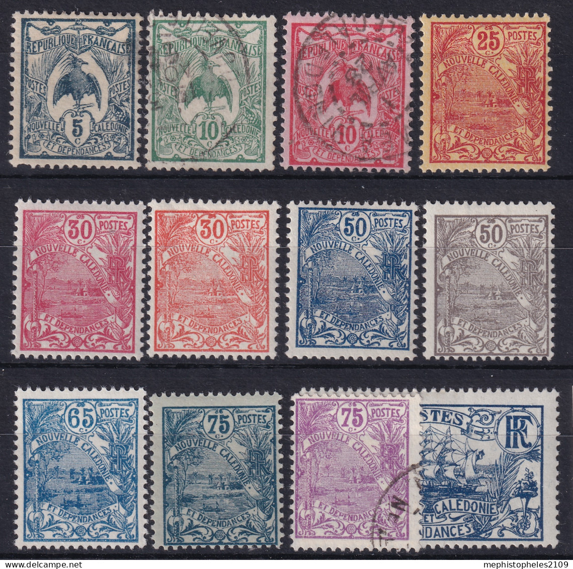 NOUVELLE-CALÉDONIE 1922-28 - MLH/canceled - YT 114-125 - Complete Set! - Unused Stamps