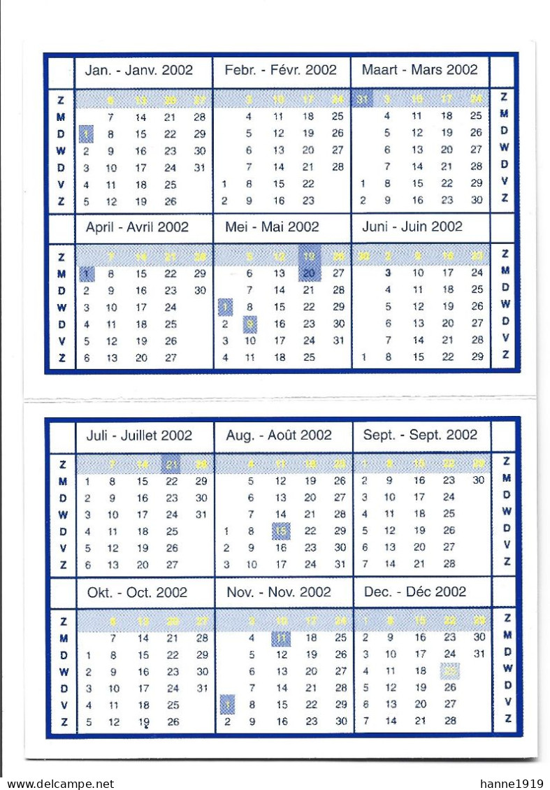 Gent Europetrol Kalender 2002 Calendrier Htje - Petit Format : 2001-...