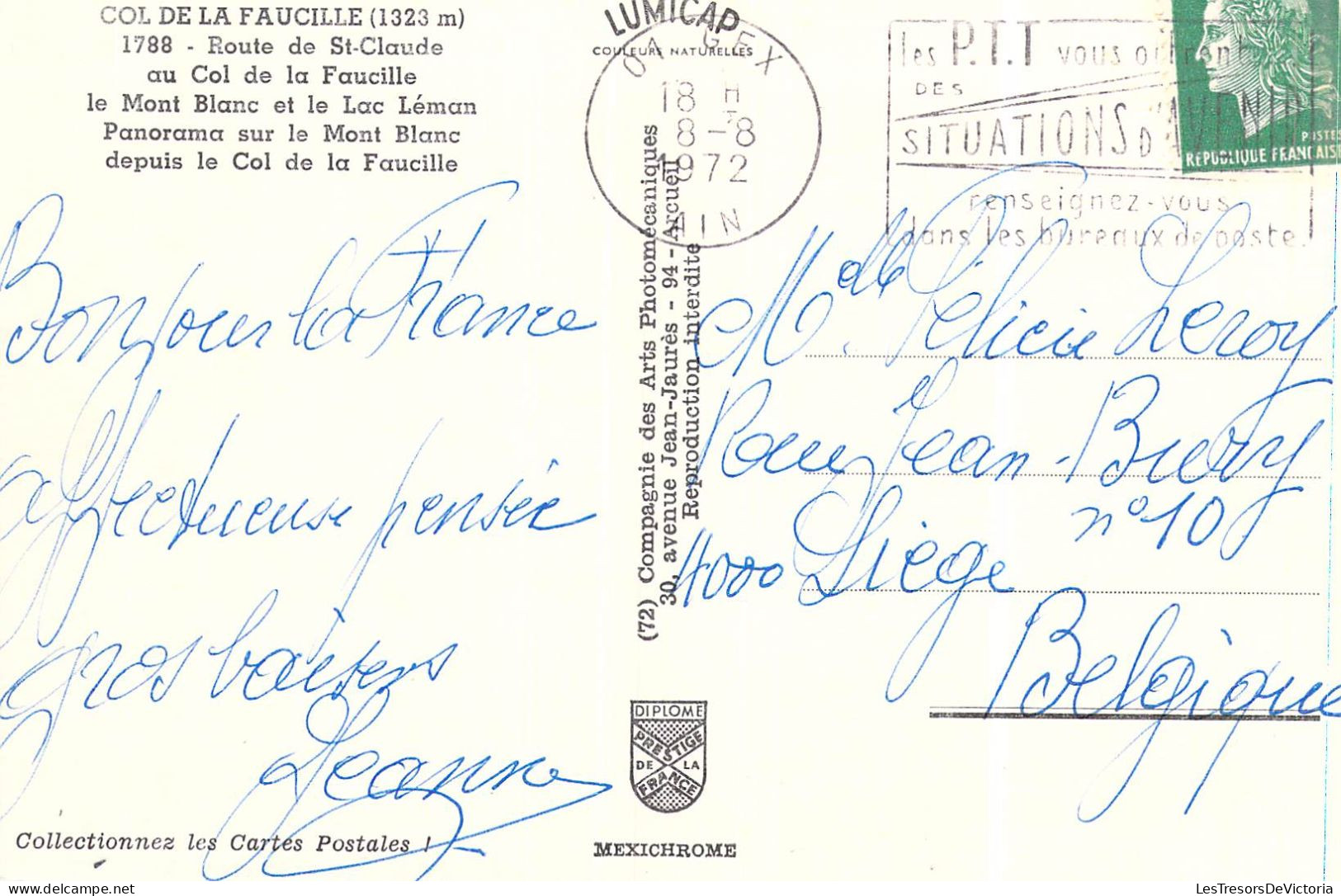 FRANCE - 01 - GEX - Col De La Faucille - Carte Postale Ancienne - Gex
