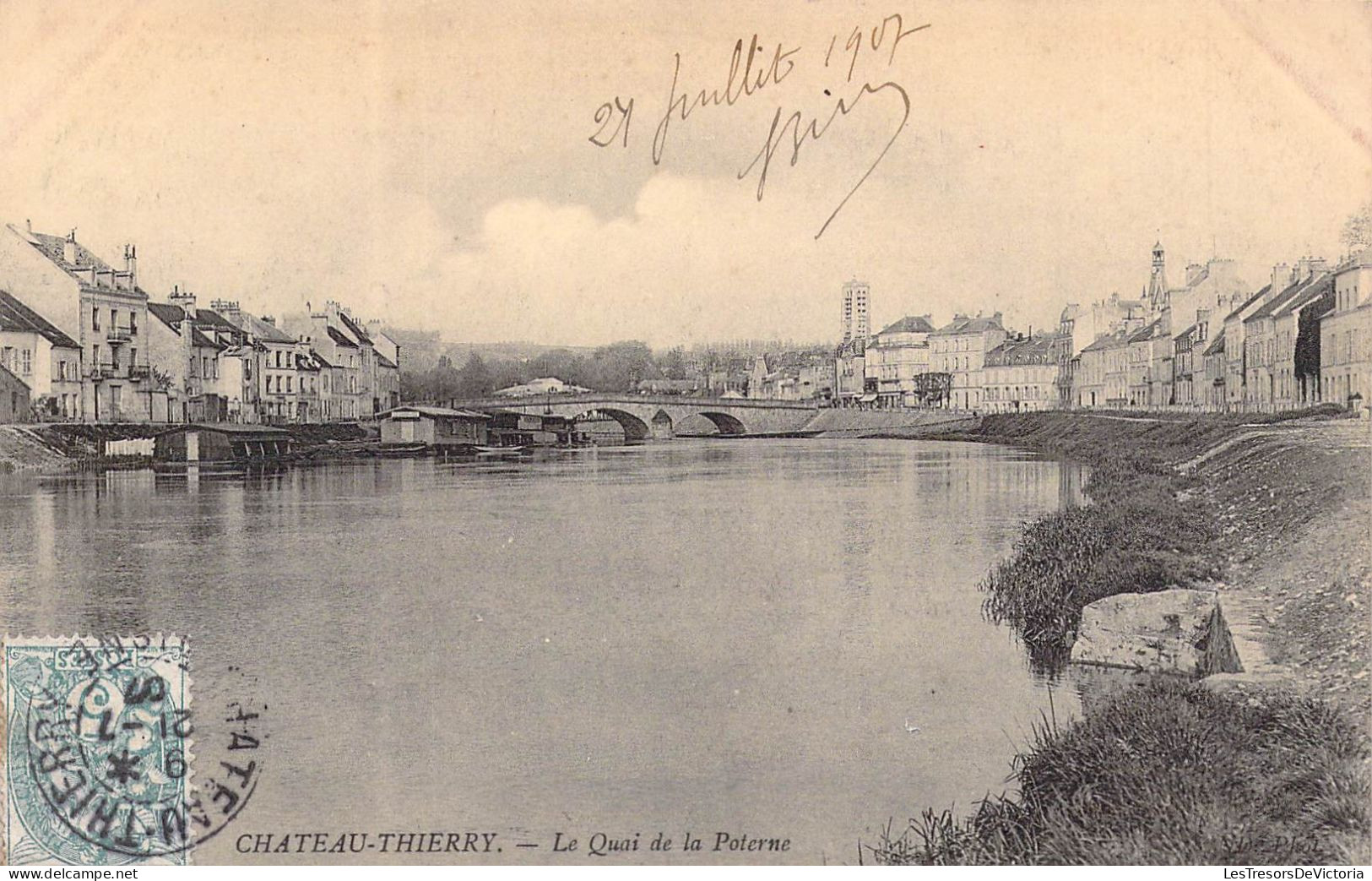 FRANCE - 02 - CHATEAU THIERRY - Le Quai De La Poterne - Carte Postale Ancienne - Chateau Thierry