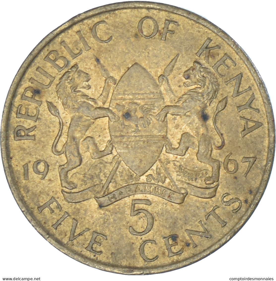 Monnaie, Kenya, 5 Cents, 1967 - Kenya