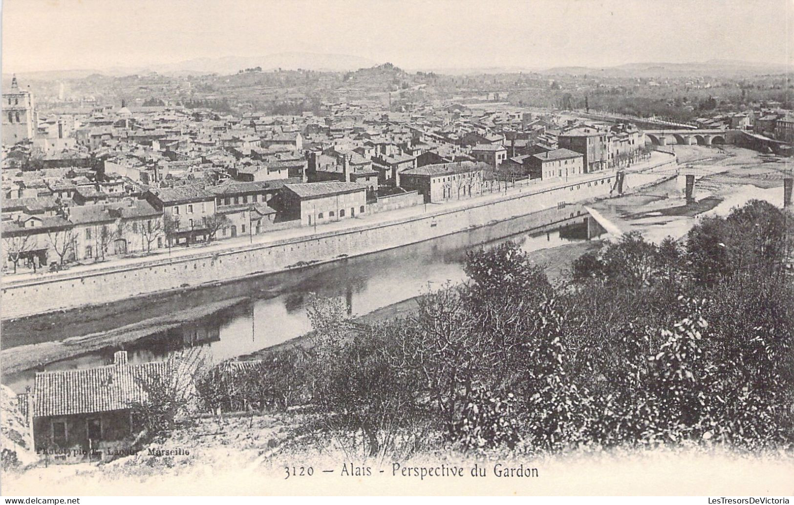 FRANCE - 30 - ALAIS - Perspective Du Gardon - Carte Postale Ancienne - Alès