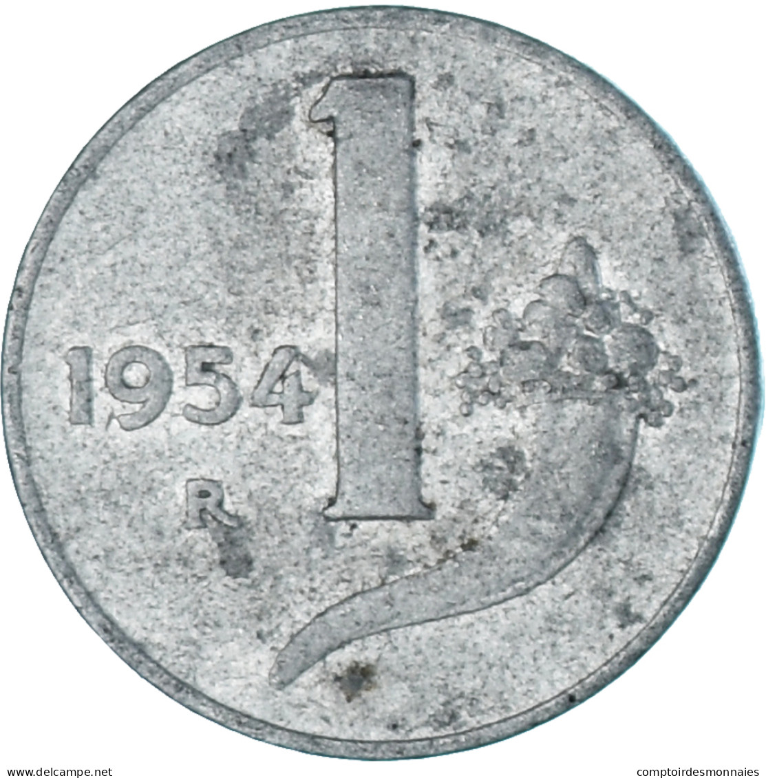 Monnaie, Italie, Lira, 1954 - 1 Lire
