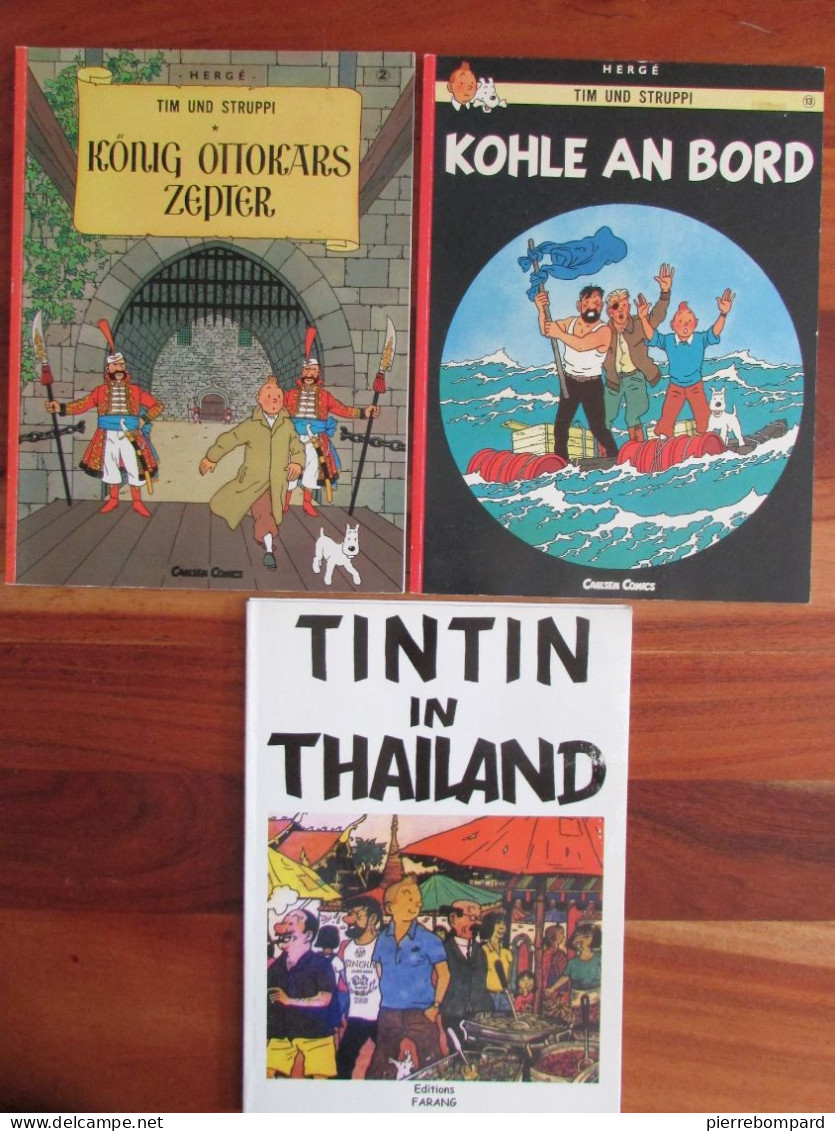 Tintin Edité Allemand Anglais Et Francais - Comics & Mangas (other Languages)