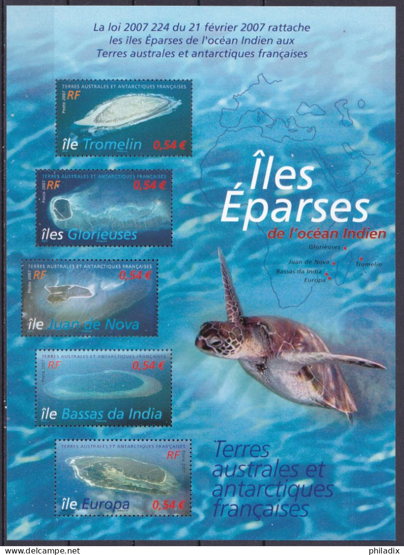 Französische Süd Und Antarktis Gebiete Block Von 2007 **/MNH (DKM-1-9) - Hojas Bloque