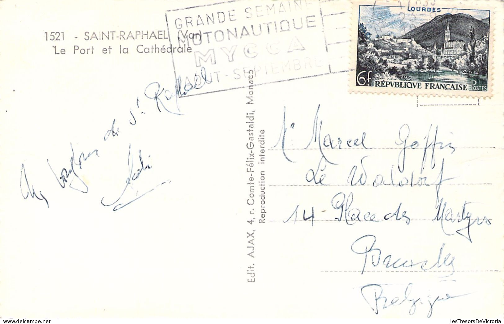 FRANCE - 83 - SAINT RAPHAEL - Le Port Et La Cathédrale - Carte Postale Ancienne - Saint-Raphaël