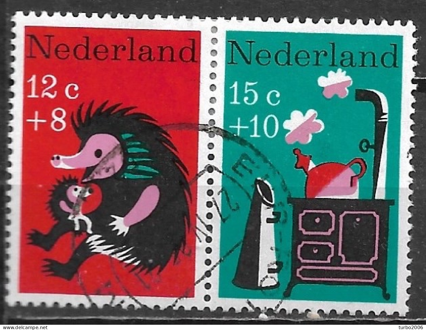 Plaatfout Gebroken E In NEderland 12 + 8 Ct 1967 Kinderzegels Paar Uit Vel NVPH 899 PM 1 - Variétés Et Curiosités