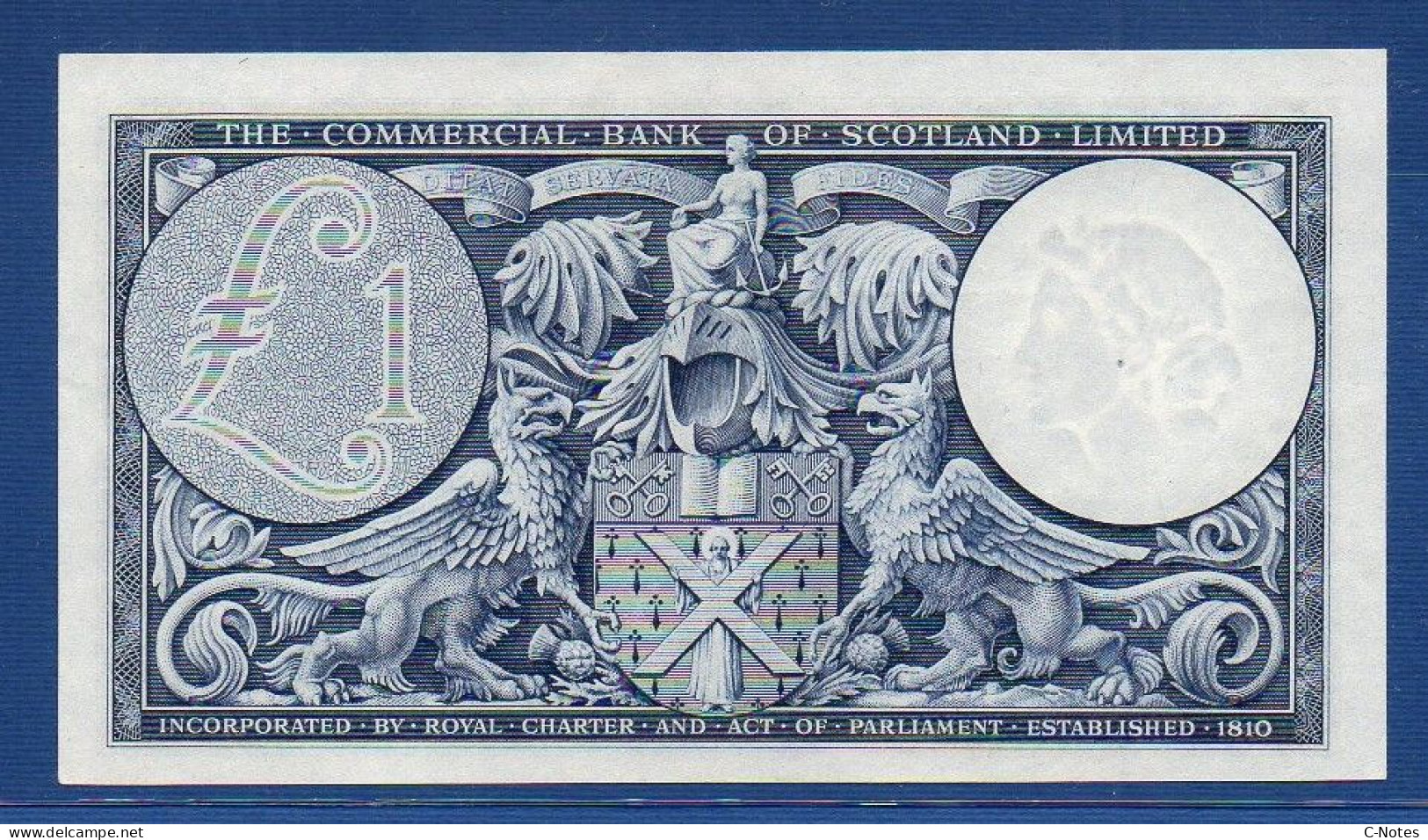 SCOTLAND - P.S336 – 1 POUND 02.01.1958 AUNC, S/n 27N 377491 - 1 Pound