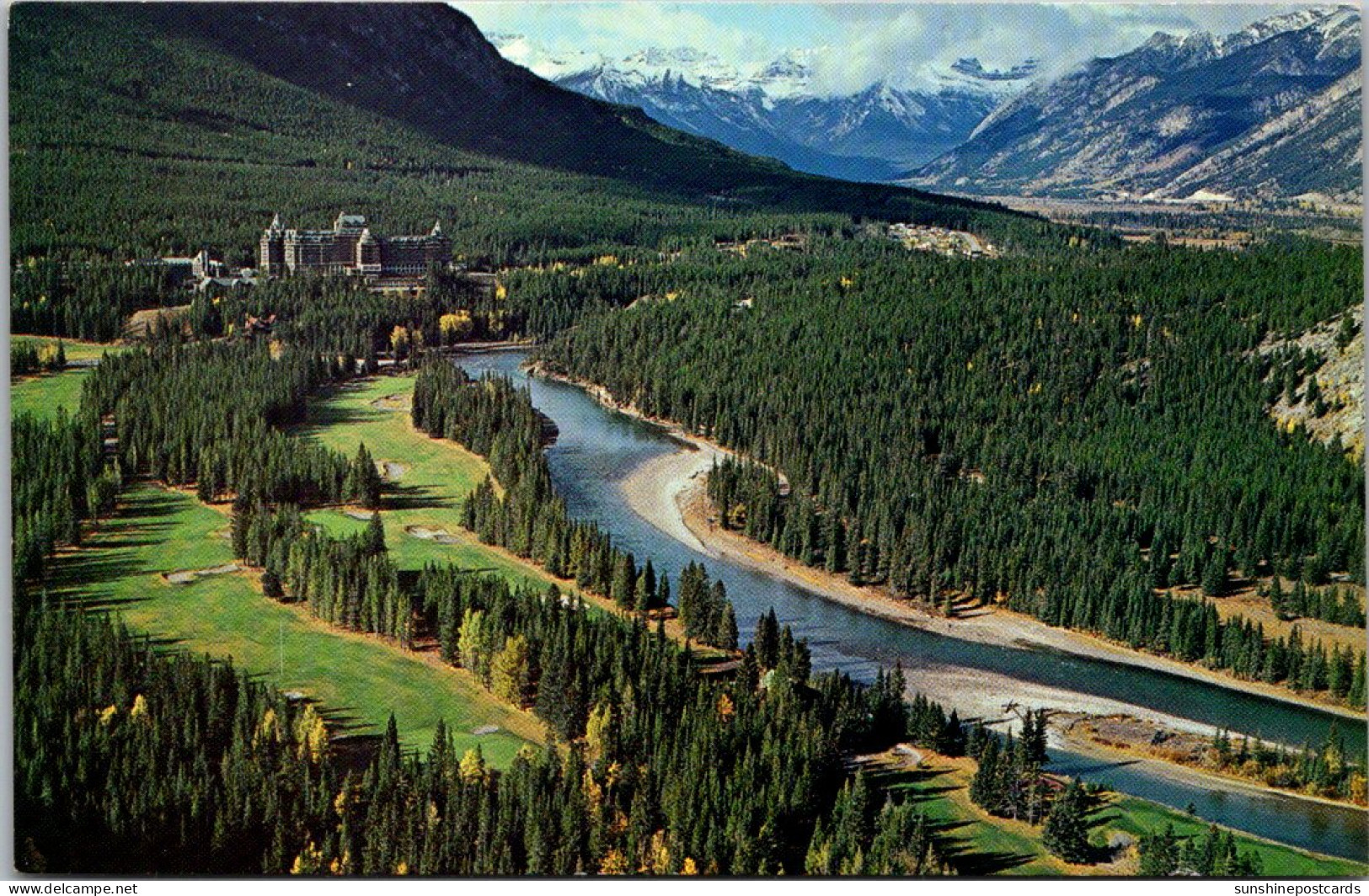 Canada Banff National Park Banff Springs Hotel Golf Course And Bow River - Banff