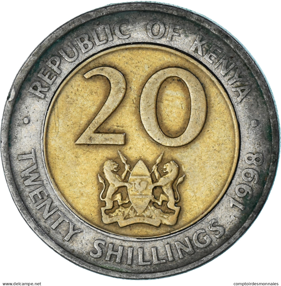 Monnaie, Kenya, 20 Shillings, 1998 - Kenia