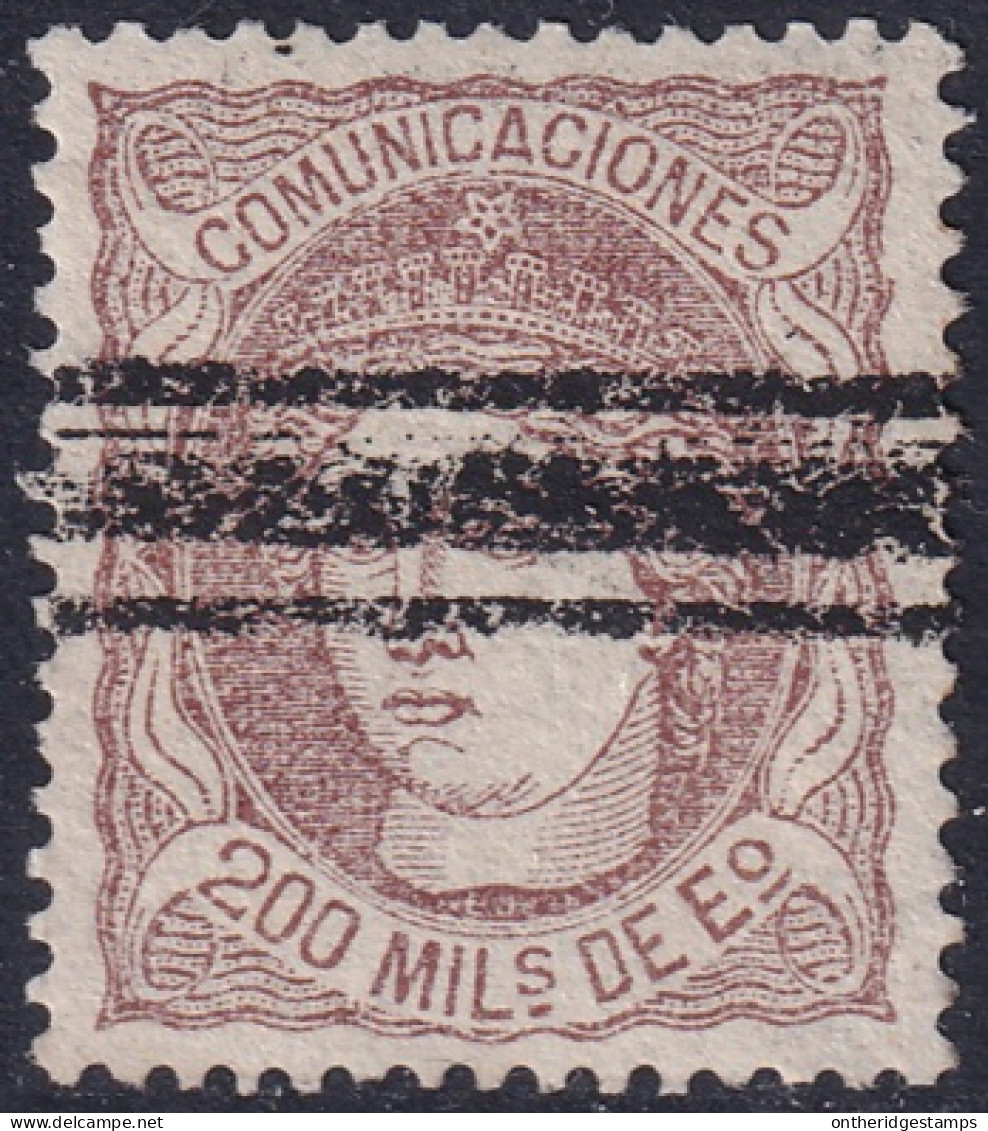 Spain 1870 Sc 168 España Ed 109 Bar (barrados) Cancel - Usati