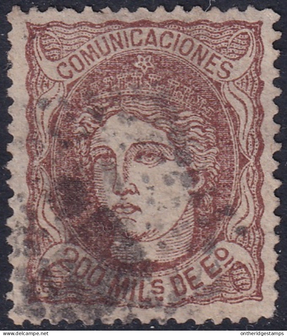 Spain 1870 Sc 168 España Ed 109a Used Rombo De Puntos Cancel - Usados