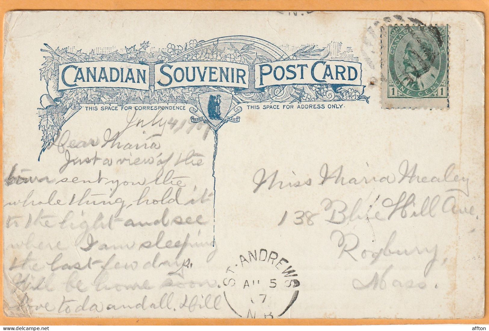 St. Andrews New Brunswick Canada Old Postcard - Otros & Sin Clasificación
