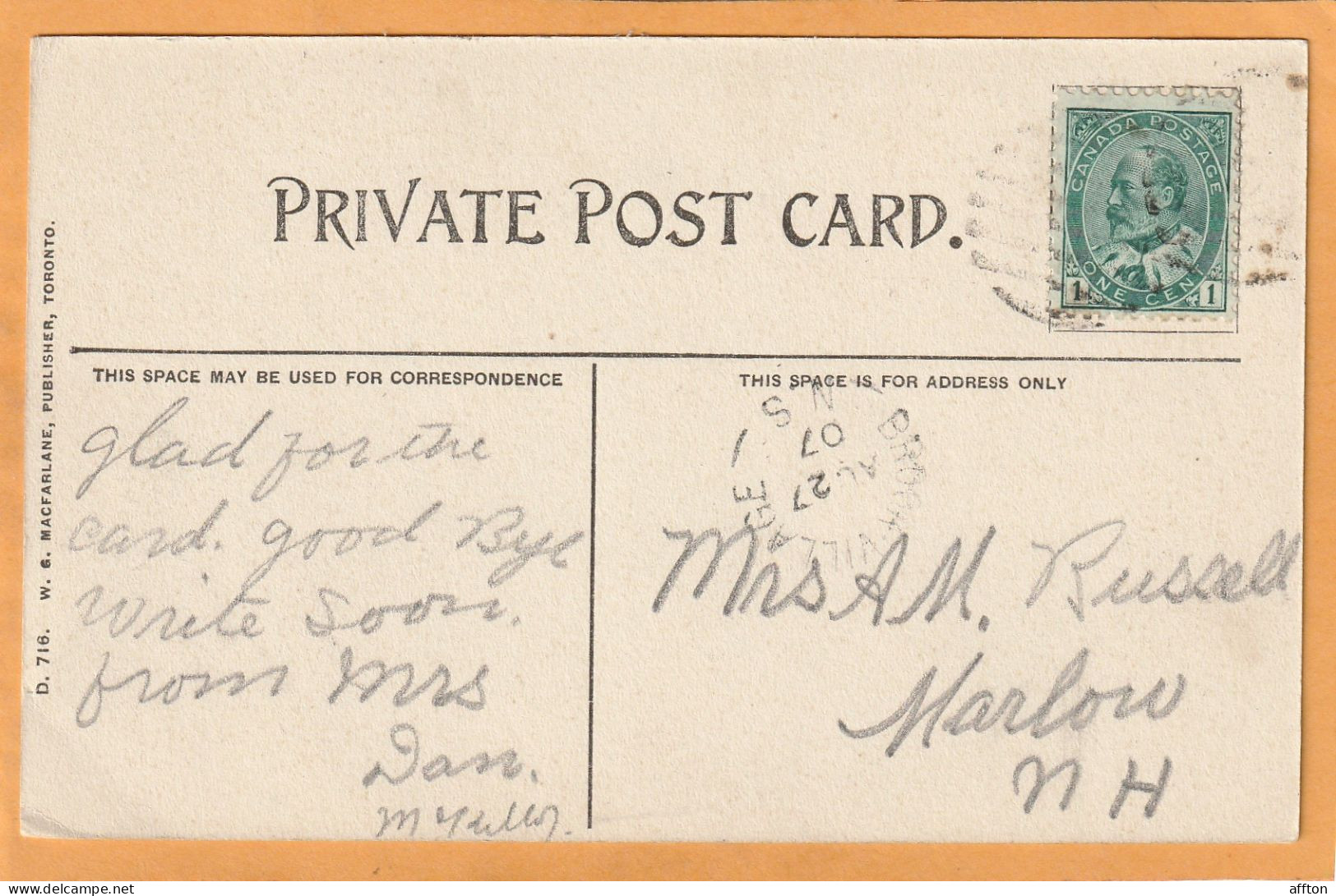 St. Andrews New Brunswick Canada Old Postcard - Sonstige & Ohne Zuordnung