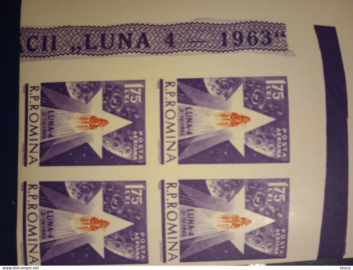 Stamps Errors Romania 1963 # Mi 2144 Printed With Broken Rocket Print Outside And Inside ,cosmonautics Moon 4, Cosmos - Errors, Freaks & Oddities (EFO)