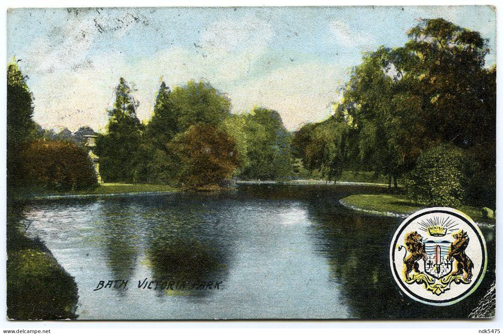 BATH : VICTORIA PARK / KINGSTON DEVERILL, POST OFFICE (CARPENTER) / TROWBRIDGE POSTMARK - Bath