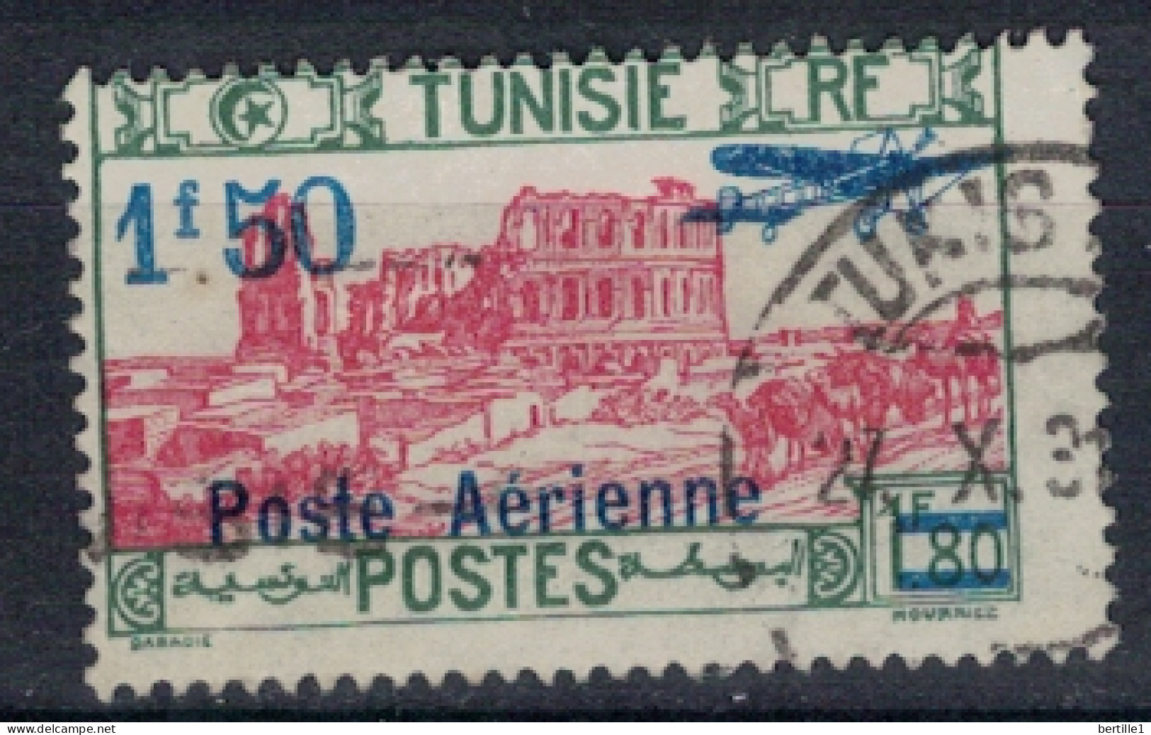 TUNISIE          N°  YVERT  PA 11 OBLITERE    ( OB 11/ 39 ) - Poste Aérienne