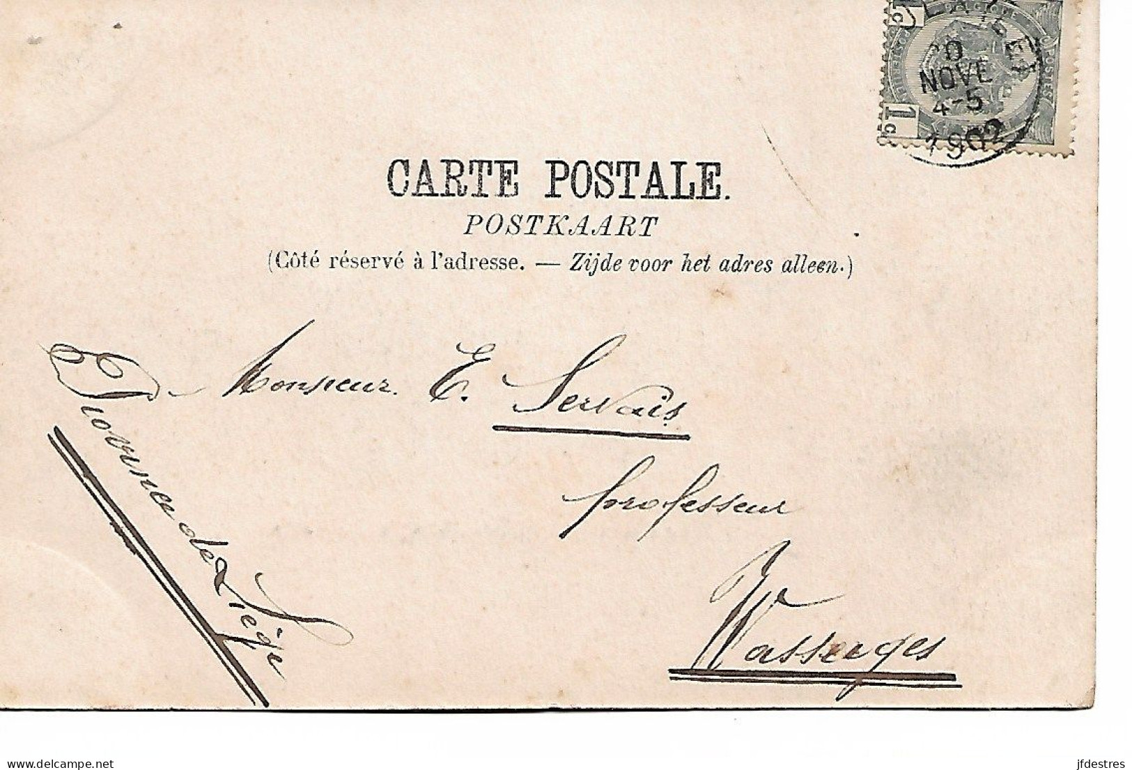 CP Bruxelles Le Canal De Willebroeck Et L'Allée Verte. Animée 1902 .H. Wirix à Emile Servais Wasseiges. - Navegación - Puerto
