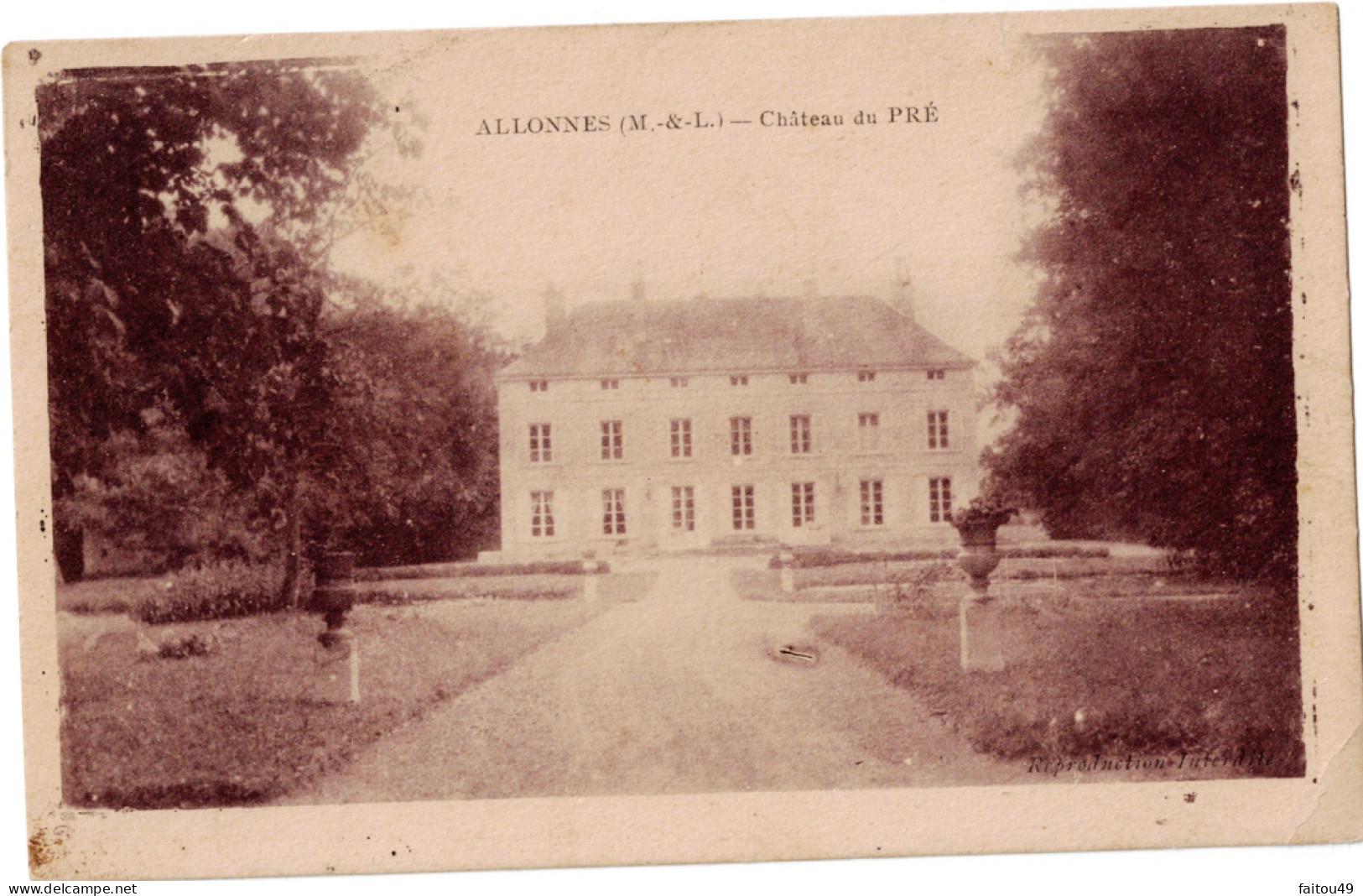 49 - ALLONNES - Château Du Pré     94 - Allonnes