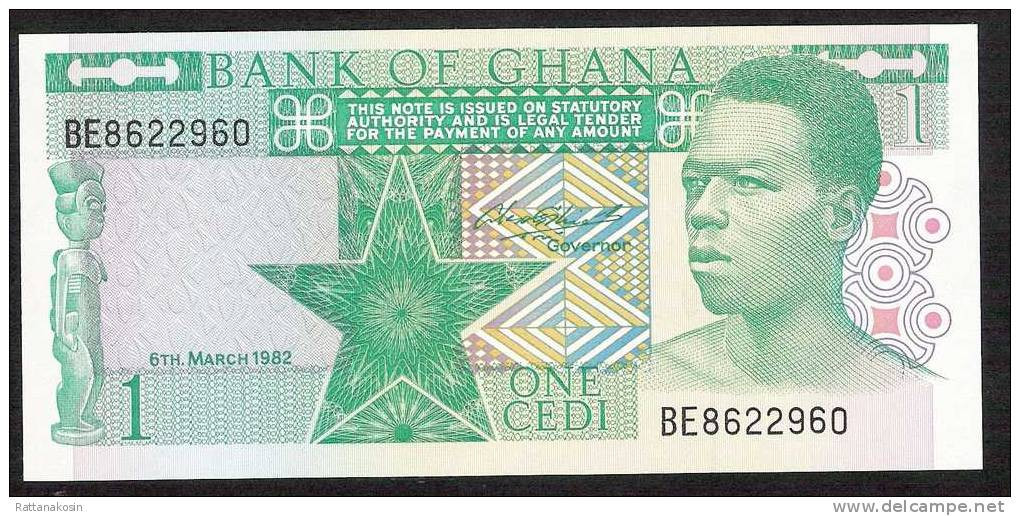 GHANA   P17a    1   CEDI    1982  #BE    UNC. - Ghana