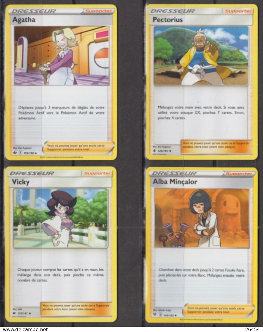 Lot De 14 Cartes POKEMON   " DRESSEUR Supporter Différentes "     Comme Neuves   Très Propres - Lots & Collections