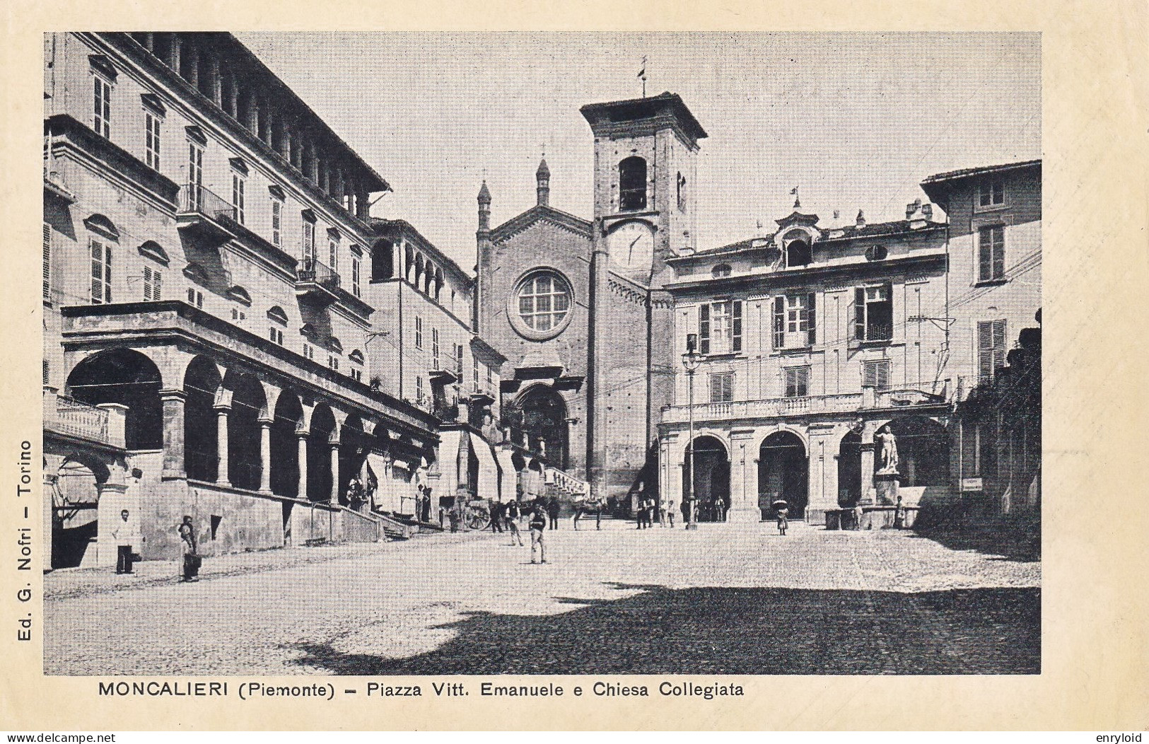 Moncalieri Piazza Vittorio Emanuele II E Chiesa Collegiata - Moncalieri