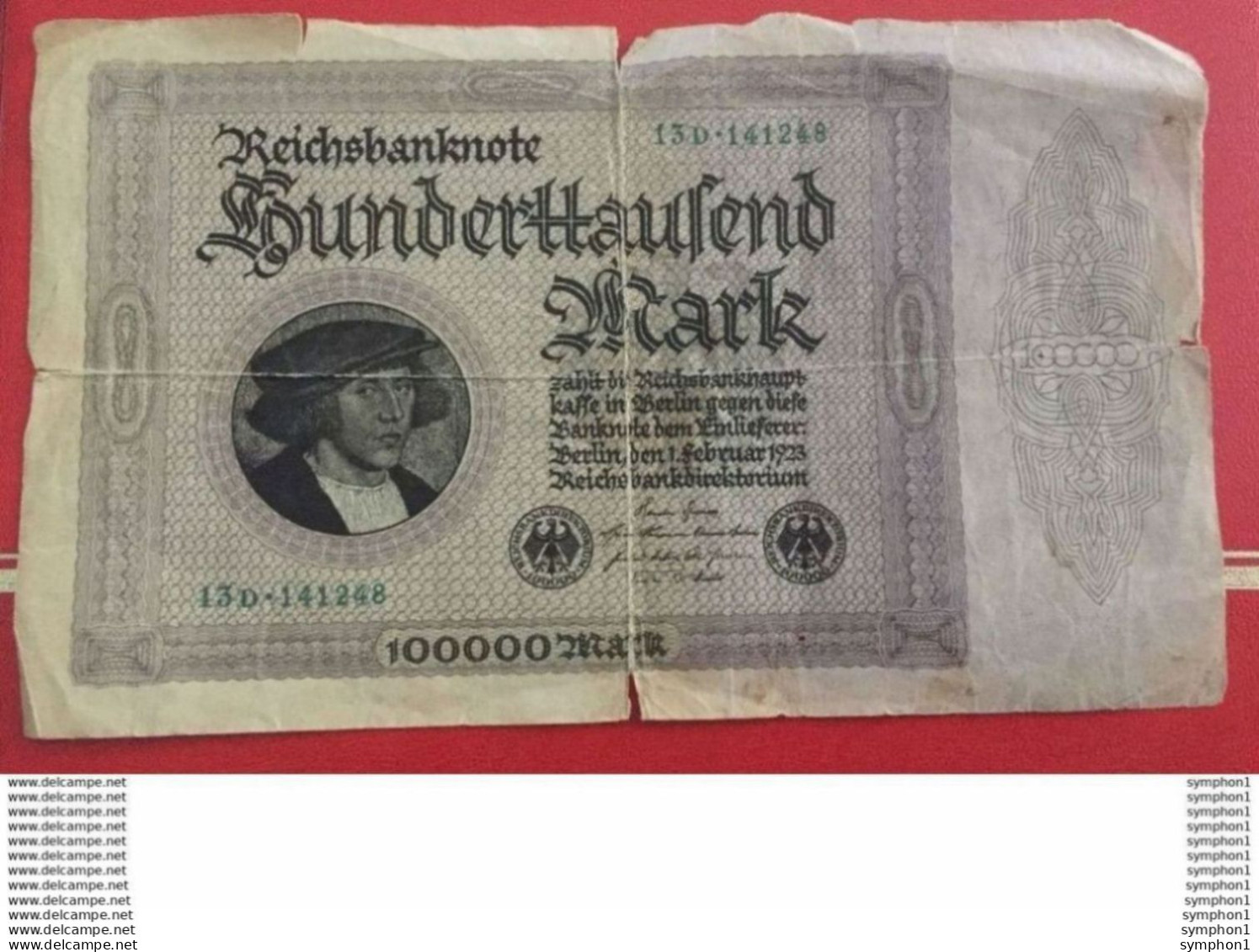 Billets Allemands De Collection De 1920, 1922 Et 1923 - 100000 Mark