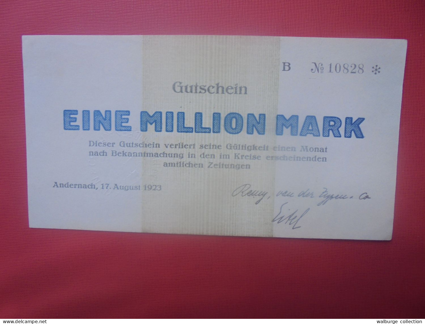 ANDERNACH 1 MILLION 1923 - Collections