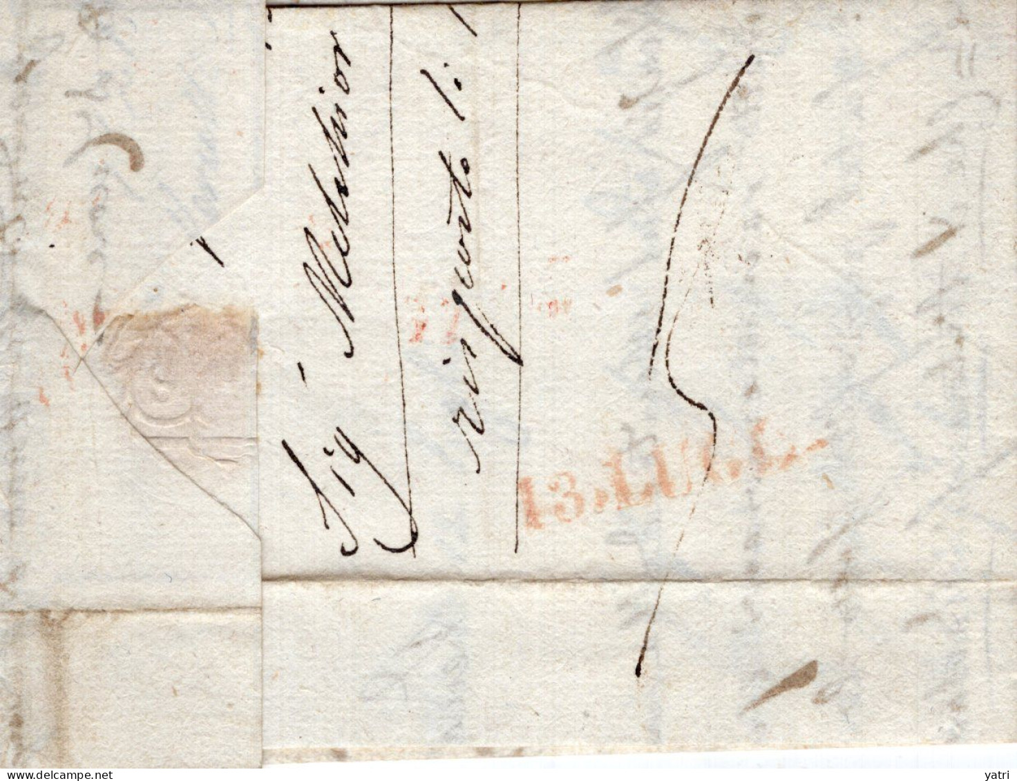 Regno Di Sardegna (1821) - Piego Prepagato Spedito Da Vercelli Per Torino - Lettres & Documents