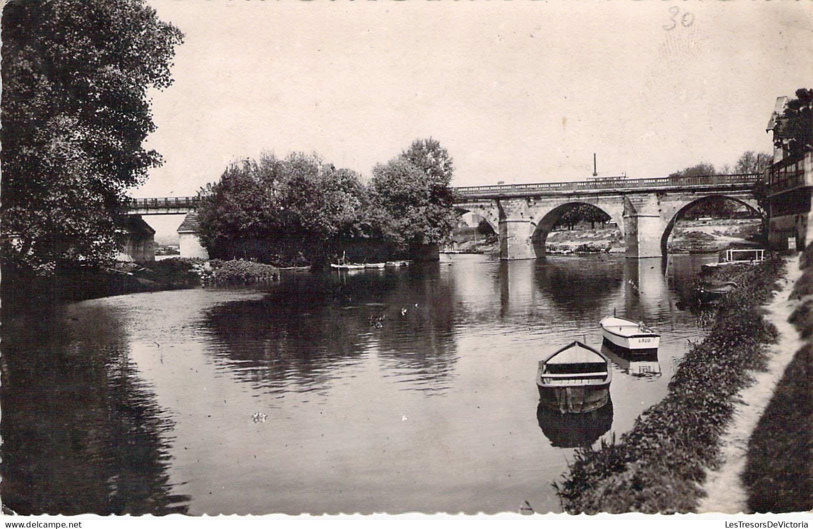 FRANCE - 78 - POISSY - Bord De Seine - Le Pont - Carte Postale Ancienne - Poissy