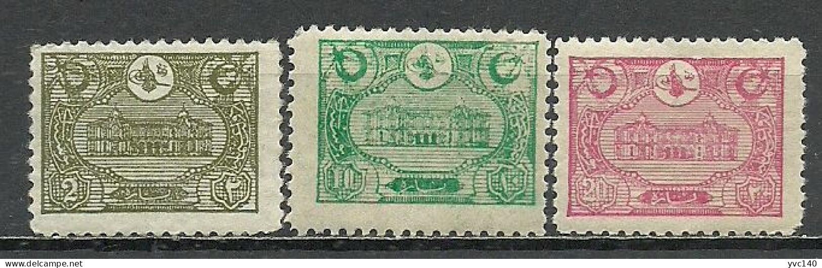 Turkey; 1913 Postage Stamps With The General Post Office New Building Picture MNH** - Nuevos