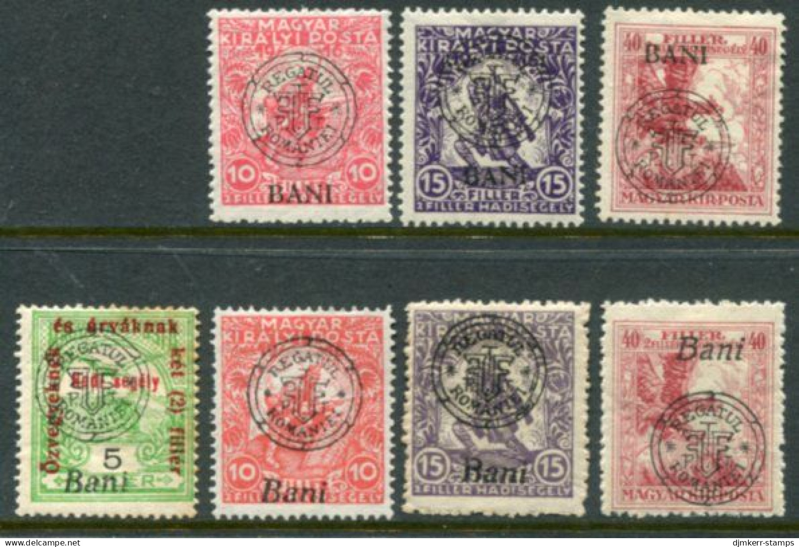 TRANSYLVANIA 1919 Overprint Type I And II On War Charity LHM / *.  Michel 22-25 I+II - Transilvania