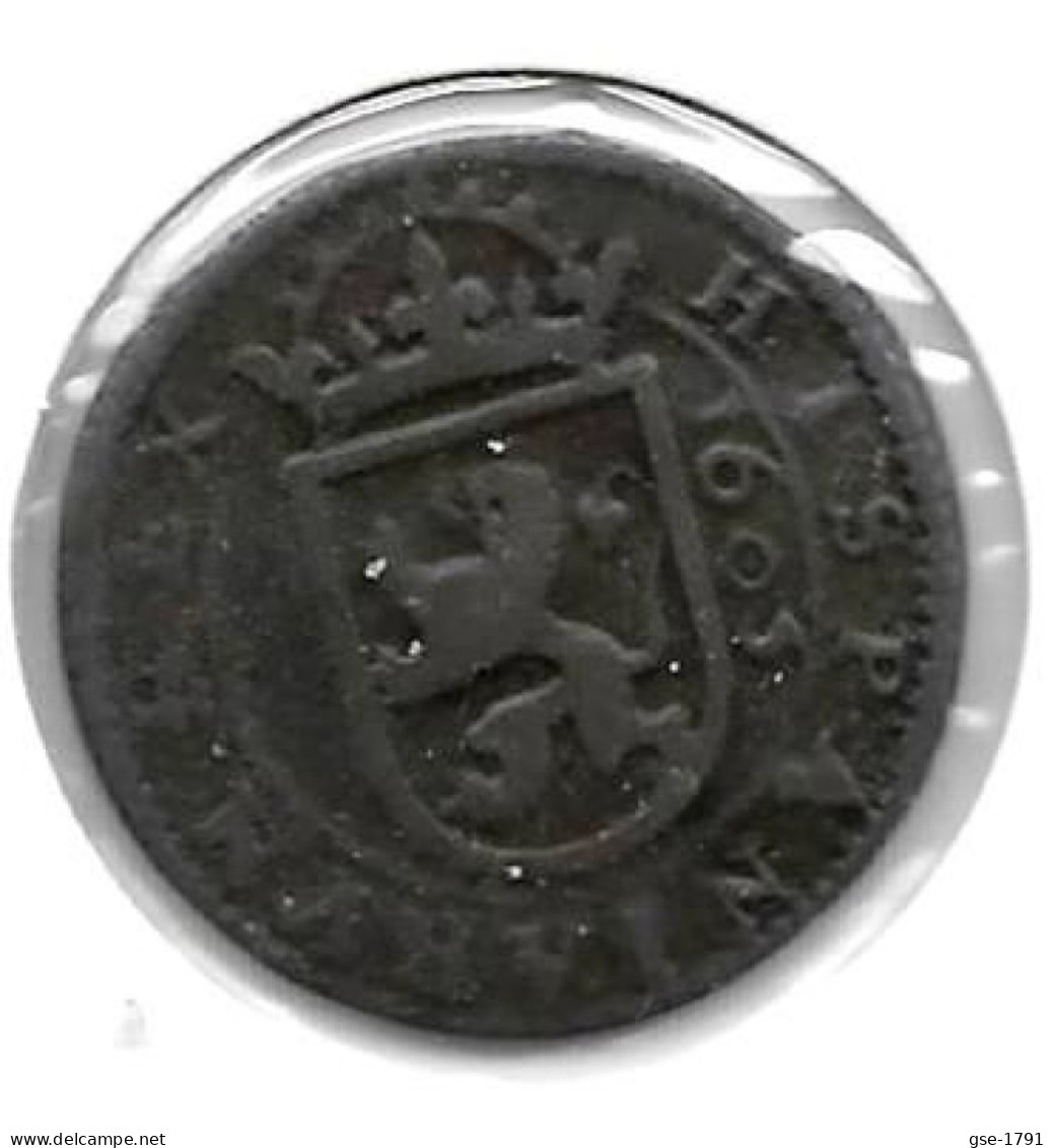 ESPAGNE PHILIPPE III  8 Maravédis 1605  Ségovie  TTB - Provinciale Munten