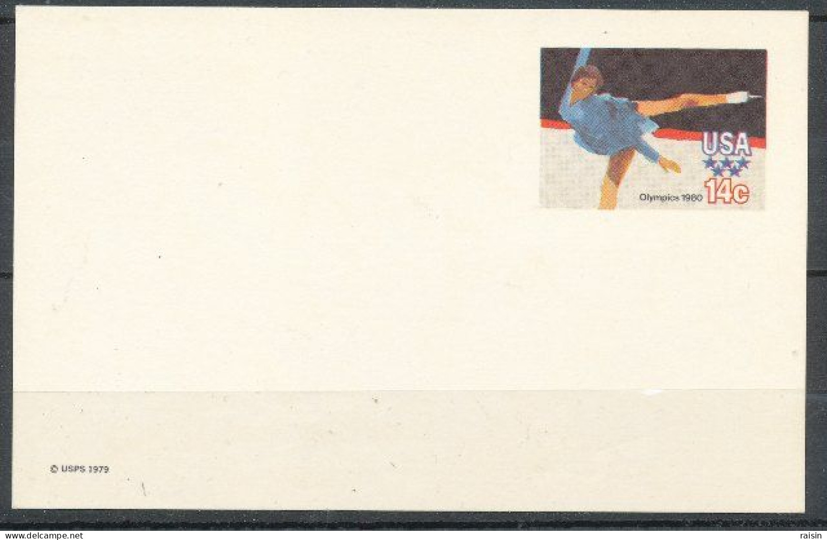 U. S. A. 1979 JO 1980 Patinage Artistique Non Circulé - 1961-80