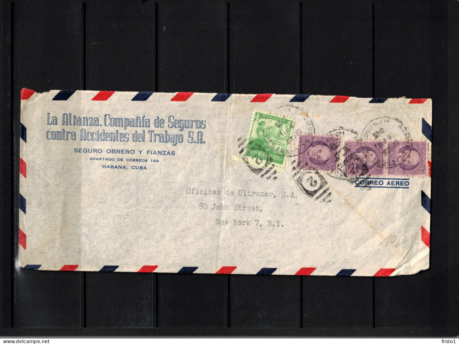 Cuba Interesting Airmail Letter To USA - Poste Aérienne