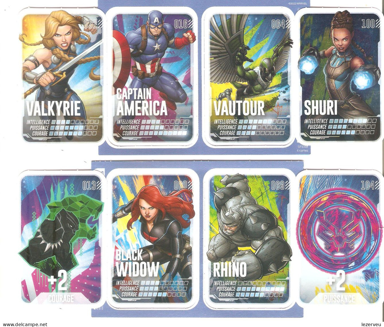 CARTES MARVEL LECLERC LOT DE 8 - Marvel