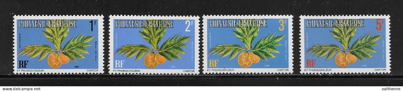 POLYNESIE  ( OCPOL - 1119 )  1977  N° YVERT ET TELLIER  N° 1B/4B    N** - Service