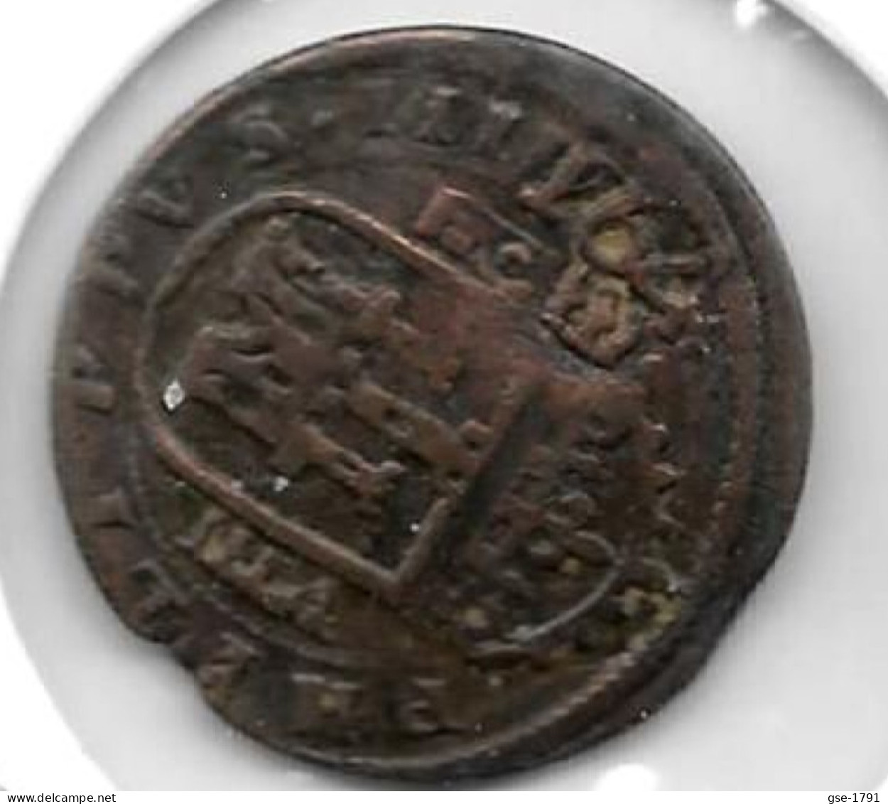 ESPAGNE PHILIPPE III   RESELLADOS  12 Maravédis 164(1)   TTB - Monedas Provinciales