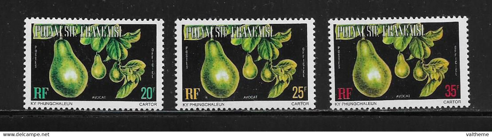 POLYNESIE  ( OCPOL - 1121 ) 1977   N° YVERT ET TELLIER  N° 10B/12B    N** - Officials